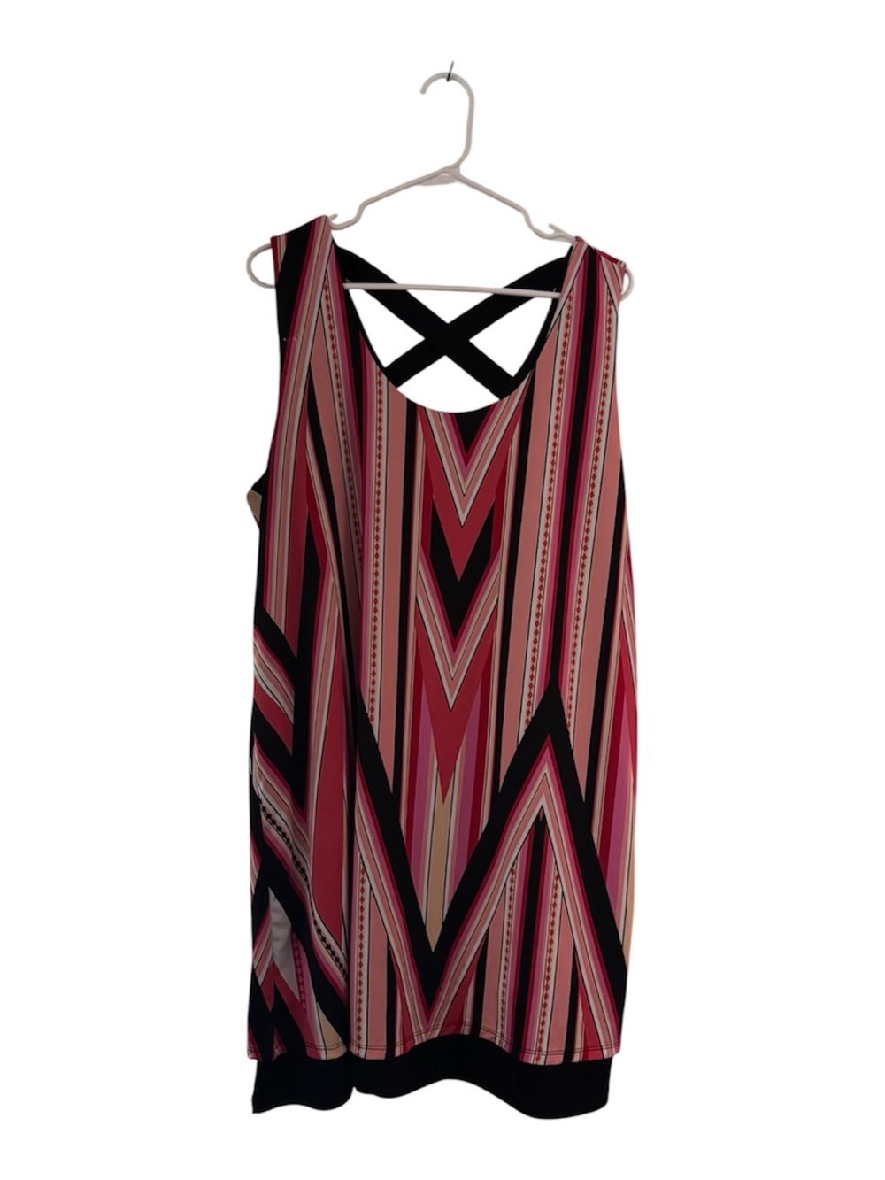 NWT NY Collection Printed Stretch Midi Dress Women’s XL